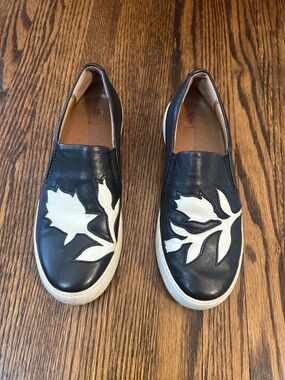 Frye Slip On Floral Leather Sneakers